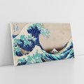 Obraz na płótnie 100x50 - "Wielka Fala u wybrzeży Kanagawy" Katsushiki Hokusai - Reprodukcja - reprodukcja, obraz na płótnie