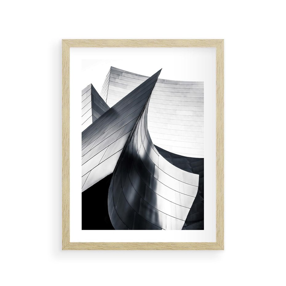 Plakat w ramie 30x40 - Miasto Współczesności - architektura, nowoczesne budynki - rama drewno