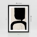 Plakat w ramie 30x40 - Przenikające Plamy - abstrakcyjna sztuka, minimalizm - rama czarna