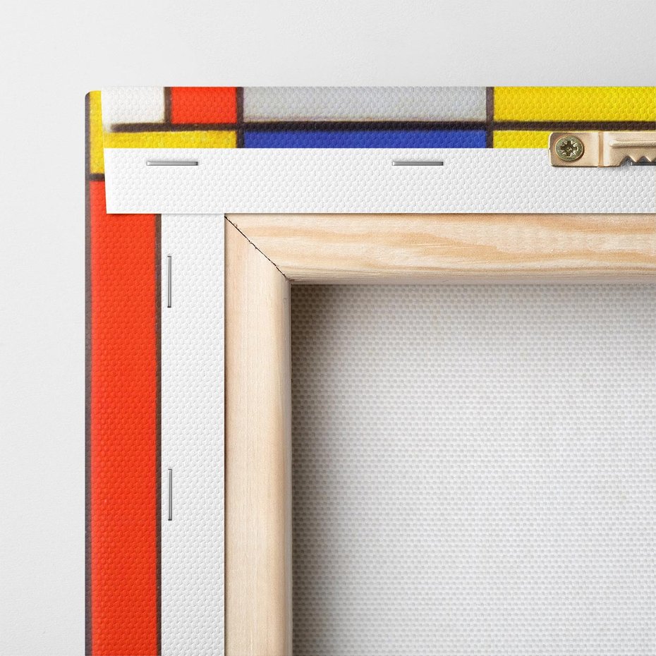 Obraz na płótnie 100x70 - Kompozycja A (1920), Piet Mondrian - Reprodukcja - reprodukcja, obraz na płótnie