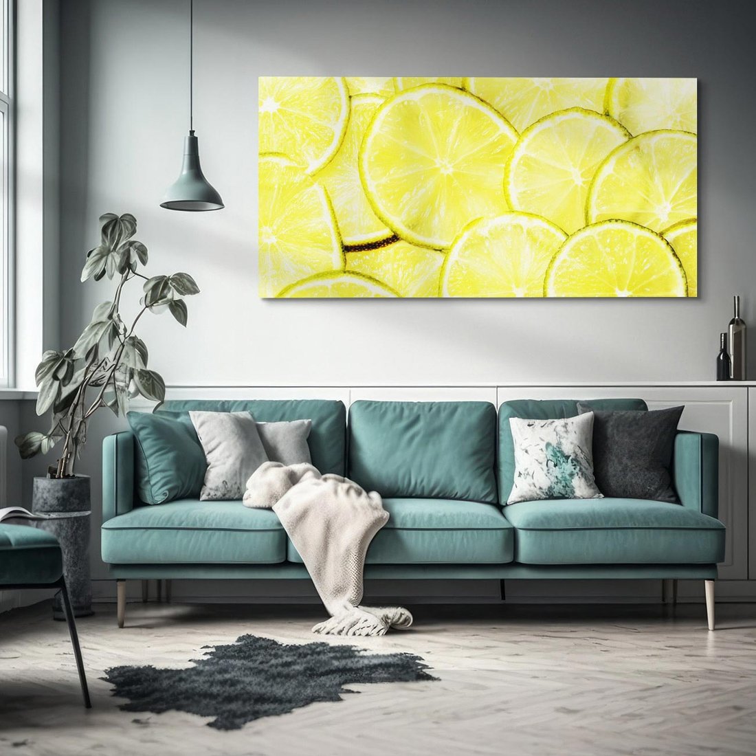 Obraz na płótnie 120x60 - Cytryny, Limonki - Owocowa Świeżość - cytryny, limonki