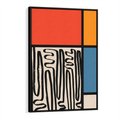 Obraz w ramie 50x70 - Podróżne Wibracje Serca - abstrakcyjny obraz, proste linie - rama czarna