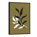 Obraz w ramie 70x100 - Wewnętrzne Odsłony - liście, gałązki - rama czarna