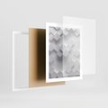 Plakat w ramie 40x50 - Kreatywna Forma - geometryczny, 3D - rama biała