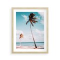 Plakat w ramie 40x50 - Raj na Ziemi - plaża, ocean - rama drewno
