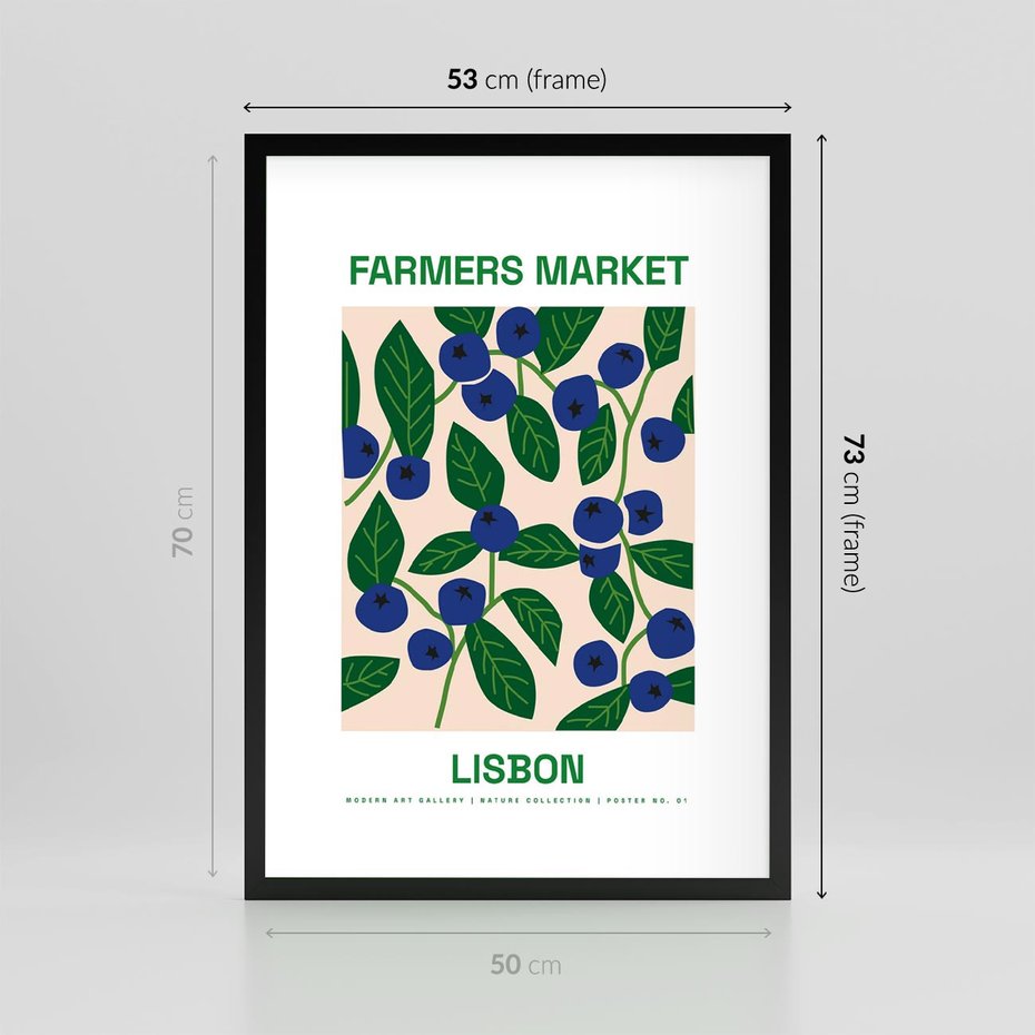 Plakat w ramie 50x70 - Rozkwitający Taniec - rośliny, wazon - rama czarna