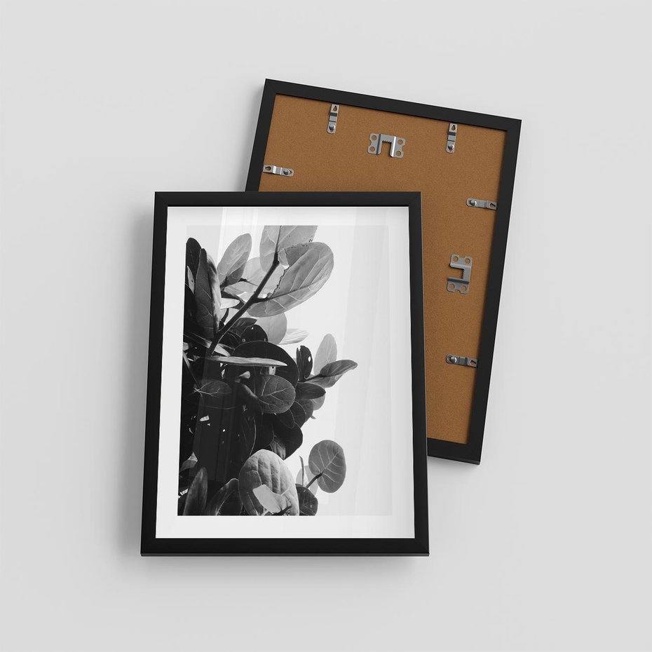 Plakat w ramie 30x40 - Blisko Natury - liście, rośliny tropikalne - rama czarna