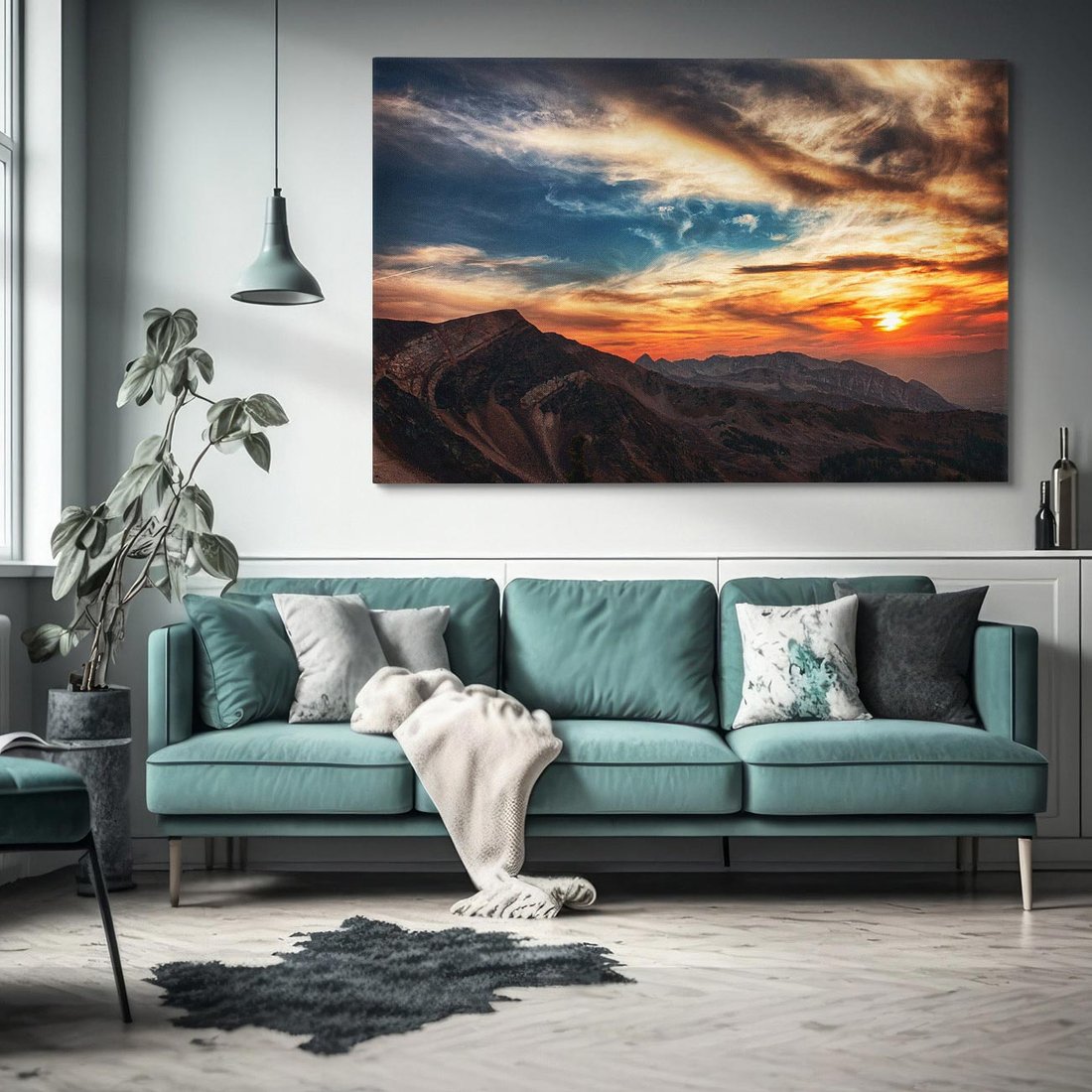 Obraz na płótnie 120x80 - Górski pejzaż w harmonii - góry, krajobraz