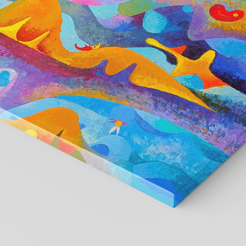 Obraz na płótnie 80x80 - Płomienne Tańce Abstrakcji - energetyczna abstrakcja, dziwne formy