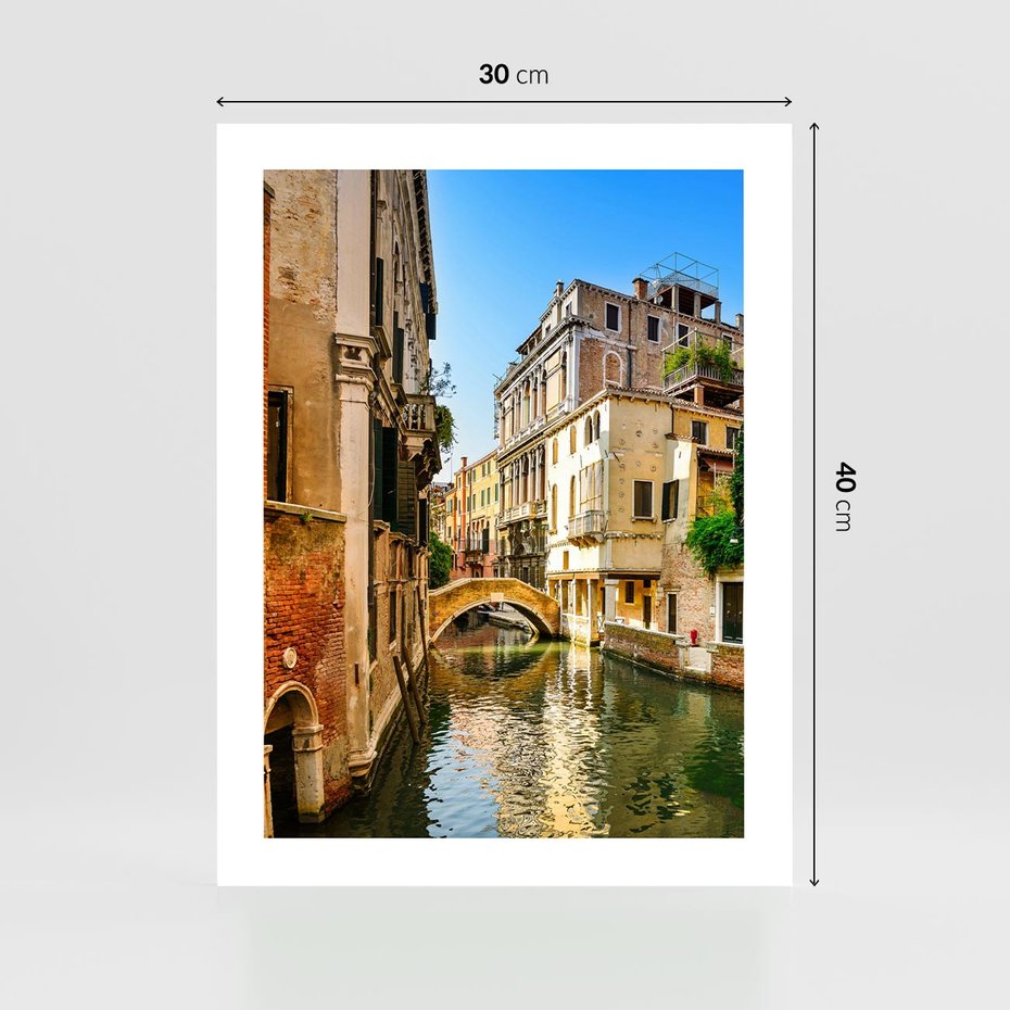 Plakat bez ramy 30x40 - Magia Kanałów Weneckich - Wenecja, kanały