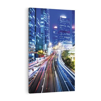 Obraz na płótnie 80x120 - Nocne Światła Miasta - noc, miasto