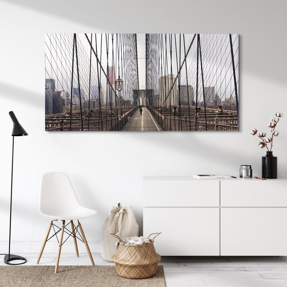 Obraz na płótnie 120x60 - Nowoczesna Linia - most, nowoczesna