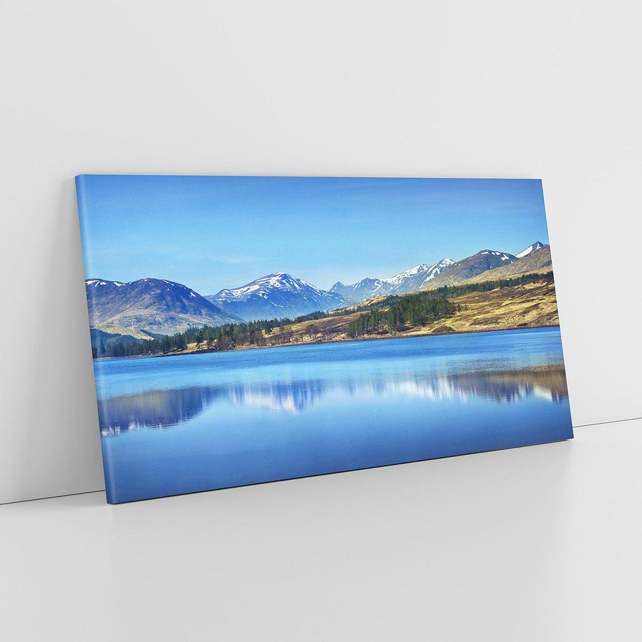 Obraz na płótnie 120x60 - Siła i Spokój Przyrody - góry, jezioro