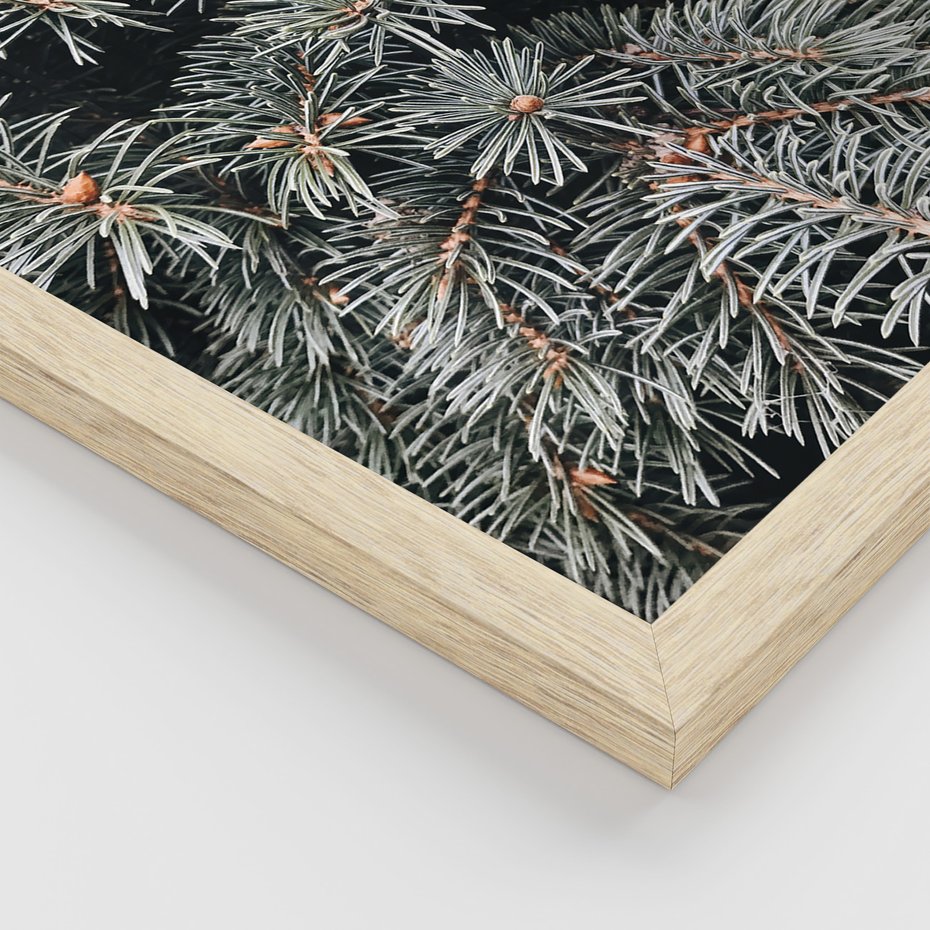 Zestaw obrazy w ramie 50x70 galeria - Kawa, zima, koc - rama drewno