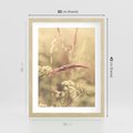 Plakat w ramie 30x40 - Boho Wizja - suszone, trawy - rama drewno