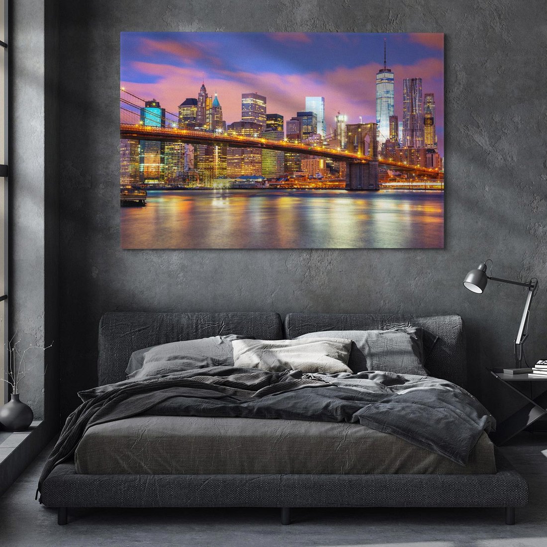 Obraz na płótnie 120x80 - ikona Nowego Jorku - most, Nowy Jork
