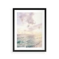Plakat w ramie 30x40 - Pastelowa Plaża - plaża, pastelowe kolory - rama czarna