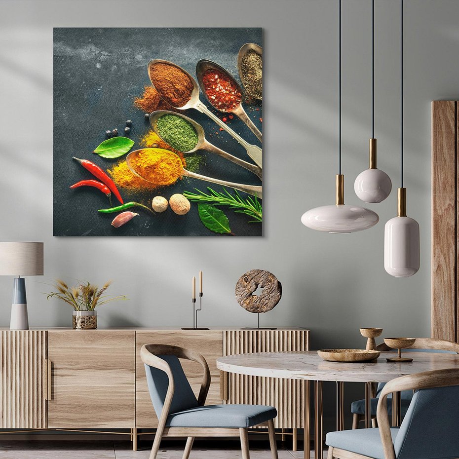 Obraz na płótnie 40x40 - Smak Orientu - przyprawy, azja