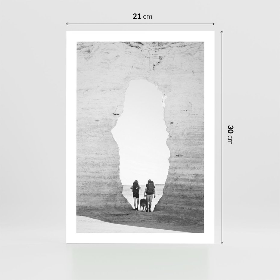 Plakat bez ramy 21x30 - Podróżna Eksploracja - Echa Przygody