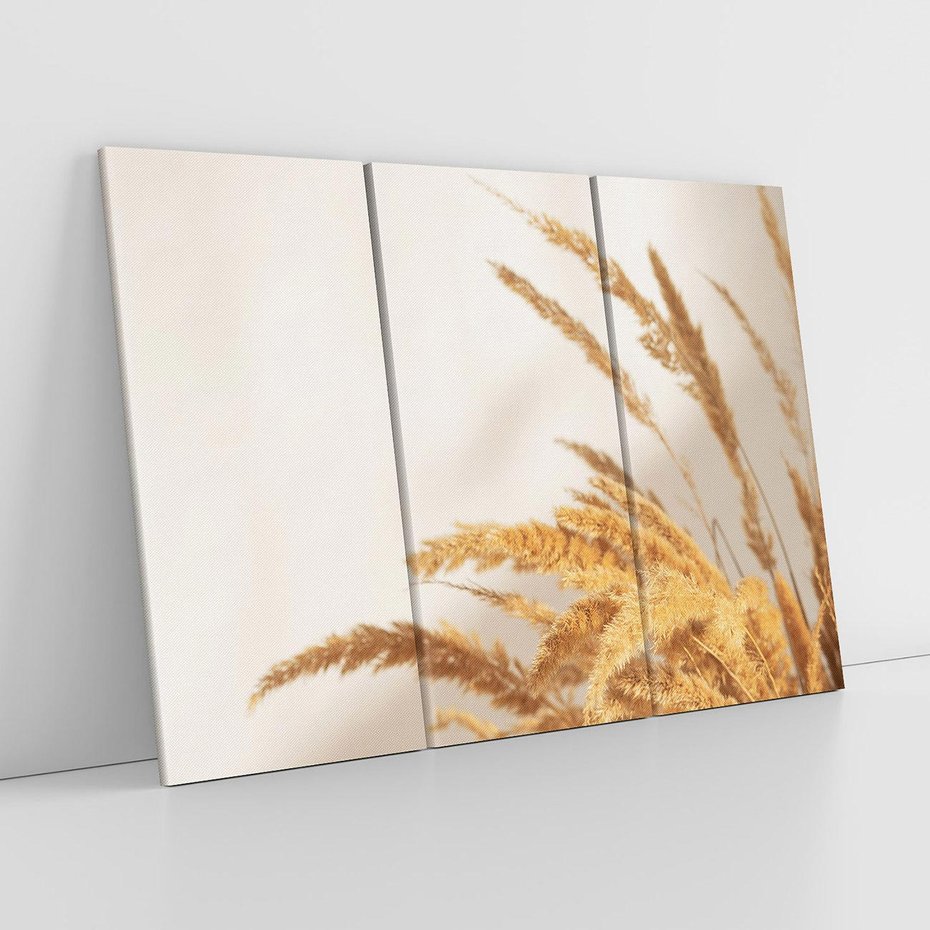 Obraz na płótnie 120x80 - Swobodne trawy boho - boho, suche