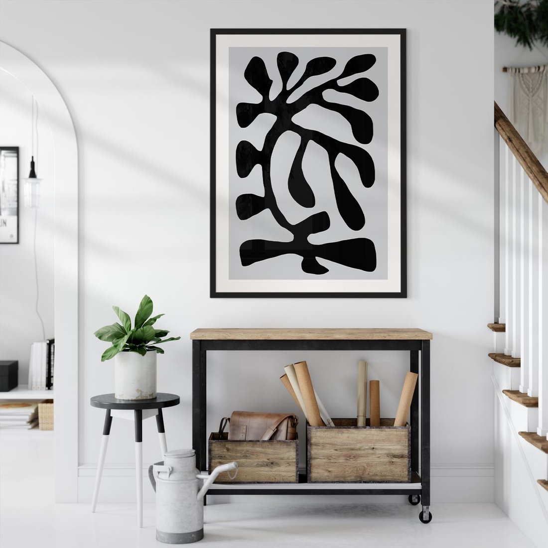 Plakat w ramie 50x70 - Przenikające Refleksje - matisse, sztuka nowoczesna - rama czarna