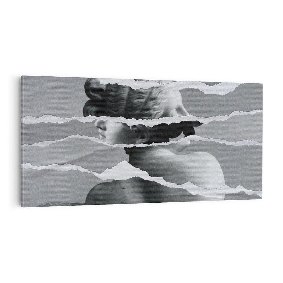 Obraz na płótnie 100x50 - Kolaż z Antyczną Rzeźbą - antyczna rzeźba, kolaż ze zdjęć