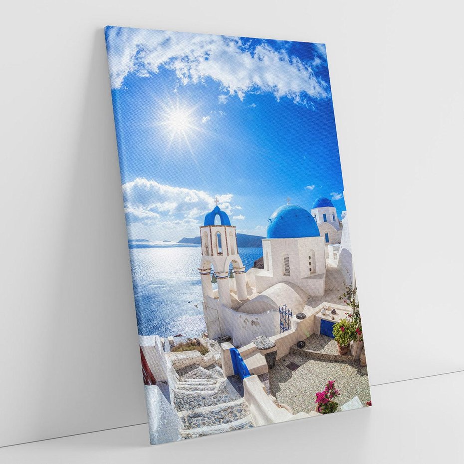 Obraz na płótnie 80x120 - Uroki Santorini we Włoszech - Santorini, Włochy