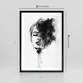 Plakat w ramie 50x70 - Kobieta w akwareli - kobieta, akwarela - rama czarna