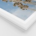 Plakat w ramie 50x70 - Pod Niebem Palmy - palmy na niebieskim niebie - rama biała