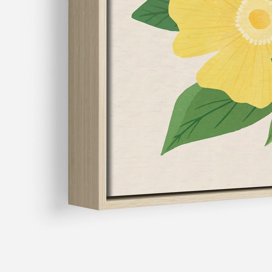 Obraz w ramie 70x50 - Kwiatowy Uśmiech - kwiaty, akwarela - rama drewno