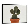 Obraz w ramie 70x50 - Kwiatowy taniec kaktusa - kaktus, kwiat - rama czarna
