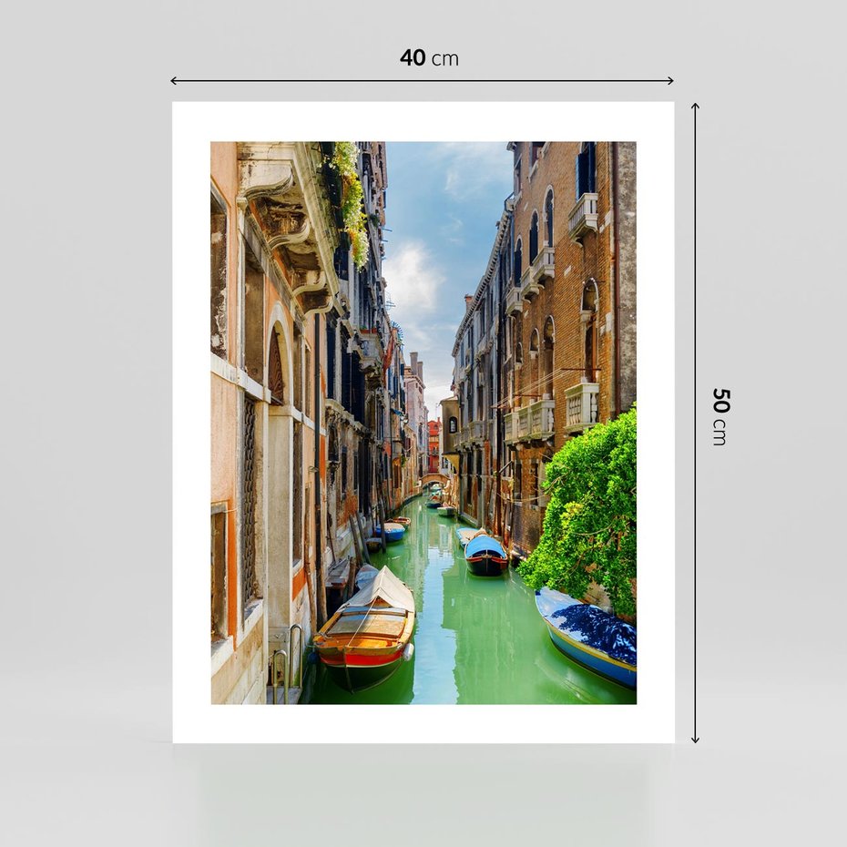 Plakat bez ramy 40x50 - Wenecja: romantyczne miasto wodnych dróg - Wenecja, Włochy