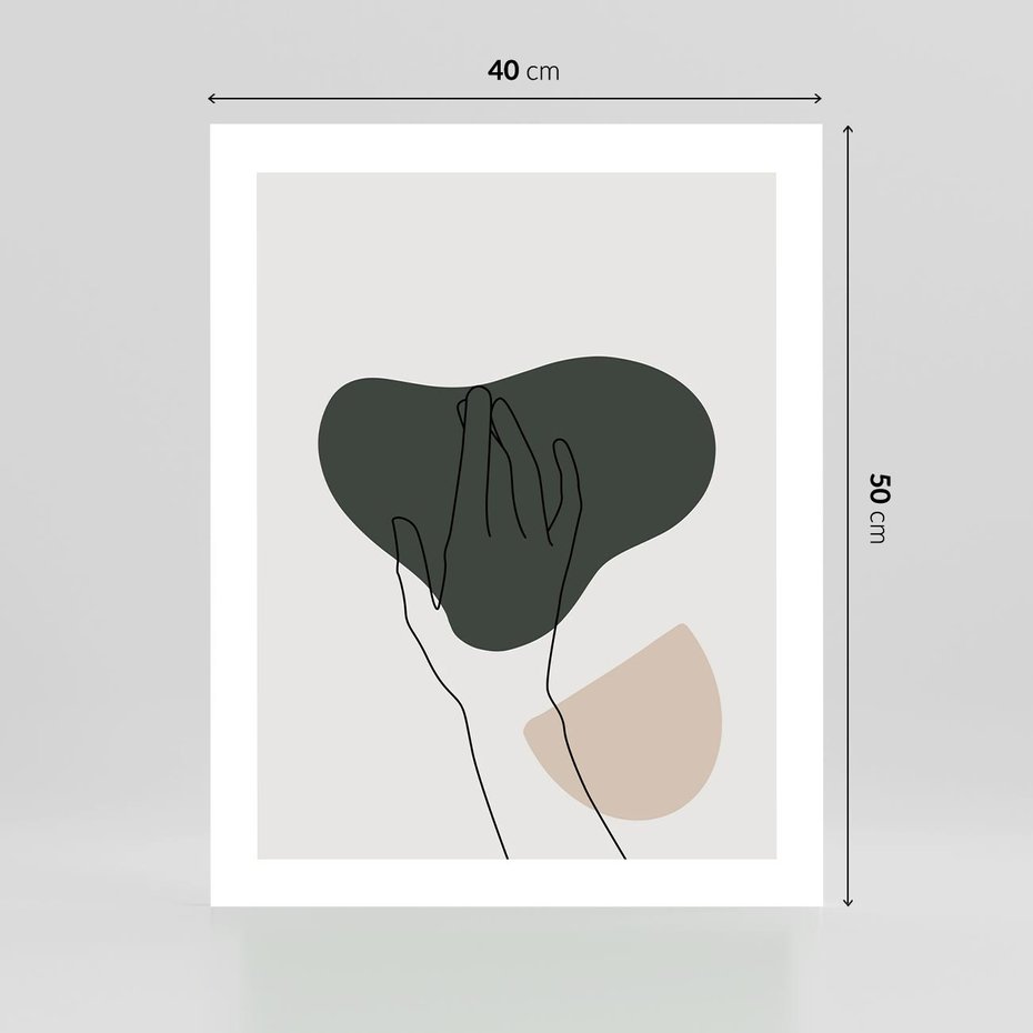 Plakat bez ramy 40x50 - Bezczasowe Echo - szkic jedną linią, one line