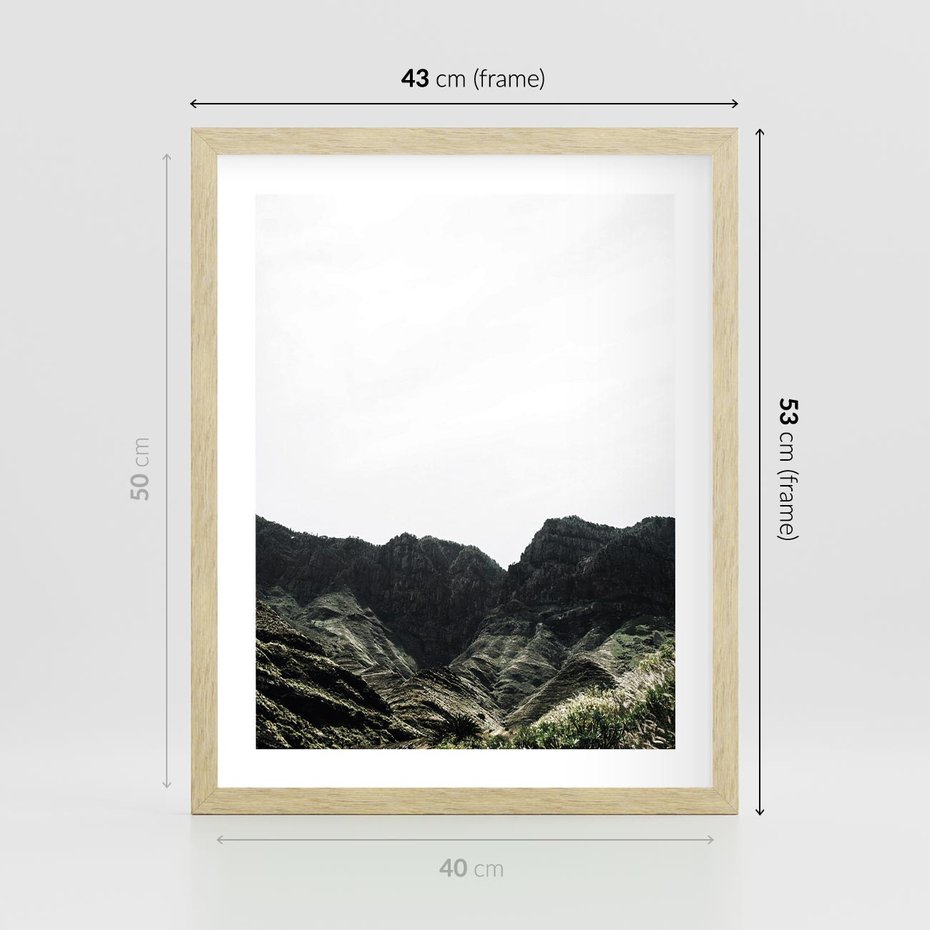 Plakat w ramie 40x50 - Górska Potęga - górski krajobraz, góry - rama drewno