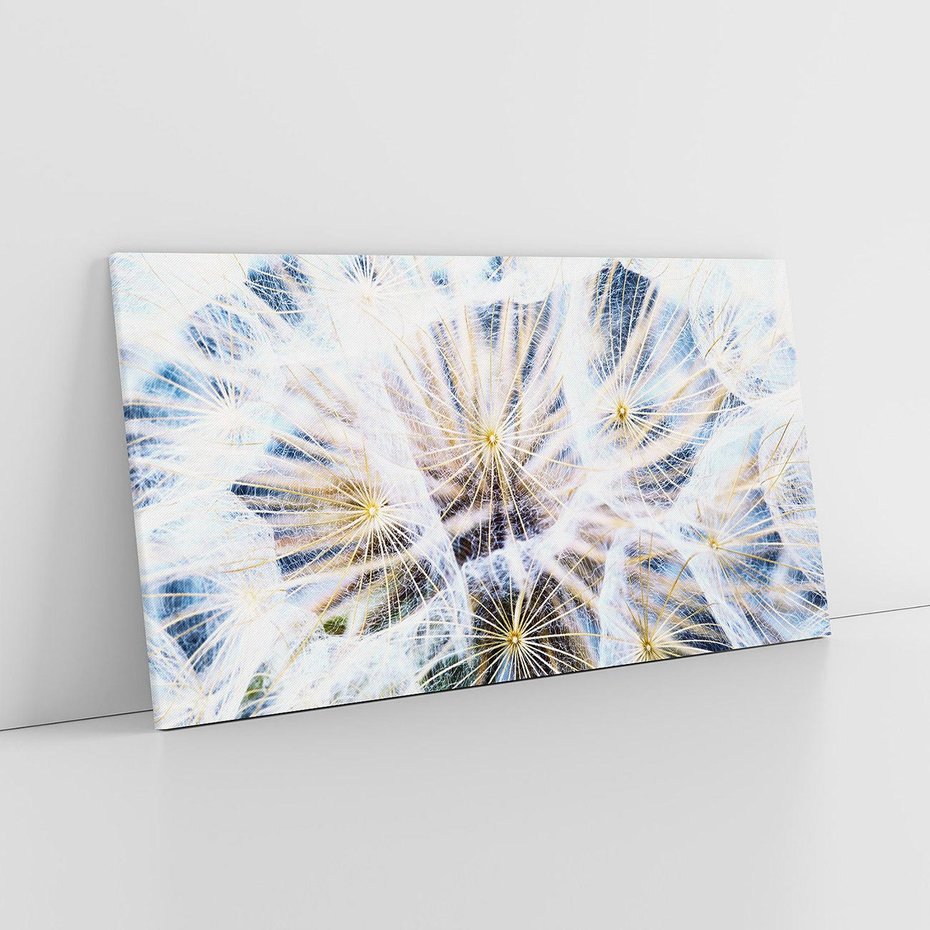 Obraz na płótnie 120x60 - marzenia w locie - dmuchawce, dmuchawiec