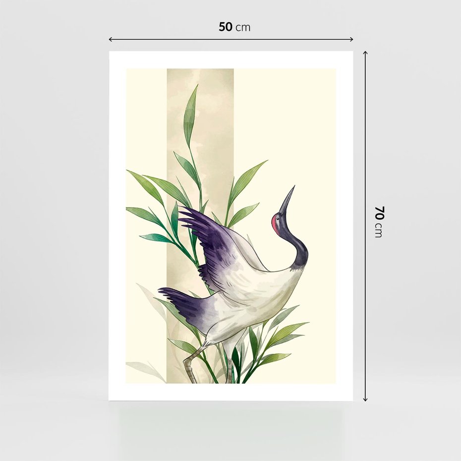 Plakat bez ramy 50x70 - Migocące Ptaki - japońska sztuka, ptak