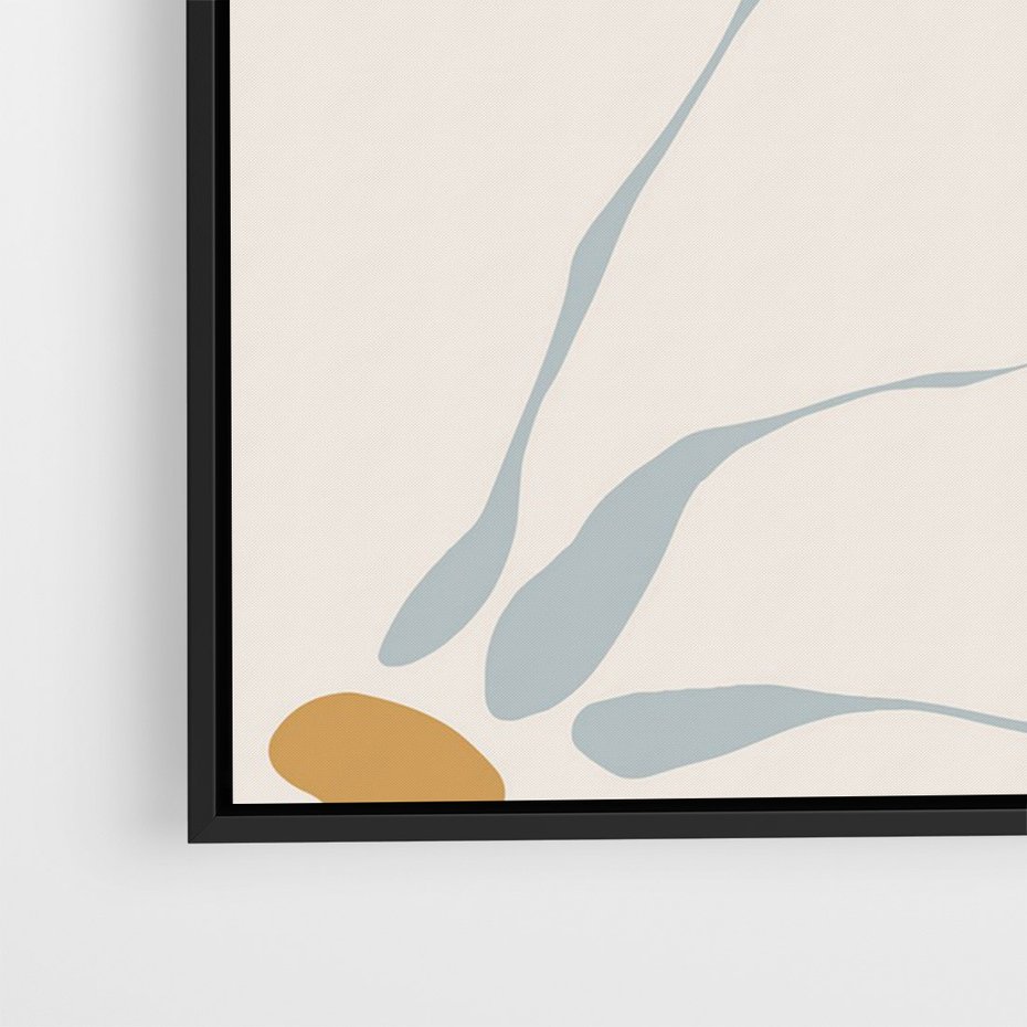 Obraz w ramie 50x70 - Pastelowe Marzenia Kwiatów - kwiaty, nowoczesne i minimalistyczne - rama czarna