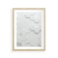 Plakat w ramie 30x40 - Przestrzenne Zabawy - geometryczne, 3D - rama drewno