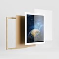 Plakat w ramie 40x50 - Kosmiczne Horyzonty - Ziemia, kosmos - rama drewno