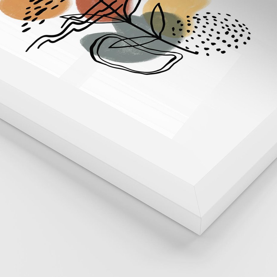 Plakat w ramie 30x40 - Bezgraniczne Przenikania - abstrakcja, sztuka nowoczesna - rama biała