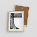 Plakat w ramie 30x40 - Minimalizm Wysokości - architektura, czarno białe zdjęcie - rama drewno