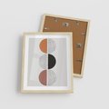Plakat w ramie 40x50 - Eksperymenty z Geometrią - geometryczny plakat, sztuka nowoczesna - rama drewno