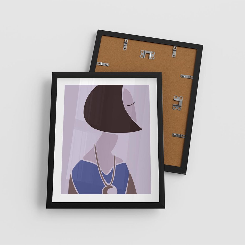 Plakat w ramie 40x50 - Kobieca Esencja - nowoczesny plakat, modern art - rama czarna