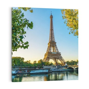 Obraz na płótnie 50x50 - Wieża Eiffla w blasku - Paryż, Francja
