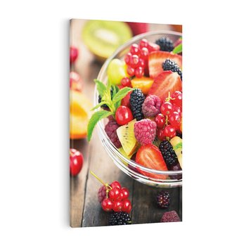 Obraz na płótnie 70x100 - Kulinarne rozkosze - miska, owoce