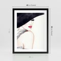 Plakat w ramie 40x50 - Stylowa Ekspresja - kobieta, moda - rama czarna
