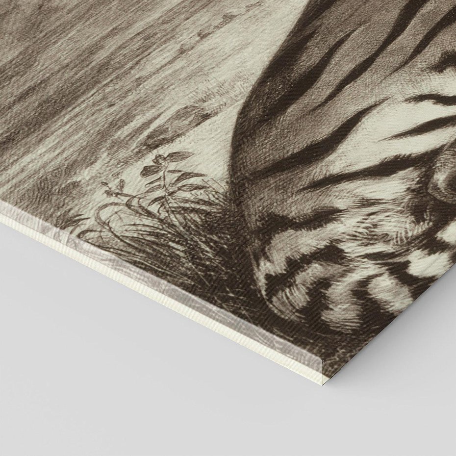 Obraz na płótnie 140x70 - "Królewski Tygrys" Eugène Delacroix - Reprodukcja - reprodukcja, obraz na płótnie