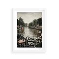 Plakat w ramie 30x40 - Miasto na Wodzie - holenderskie kanały, amsterdam - rama biała