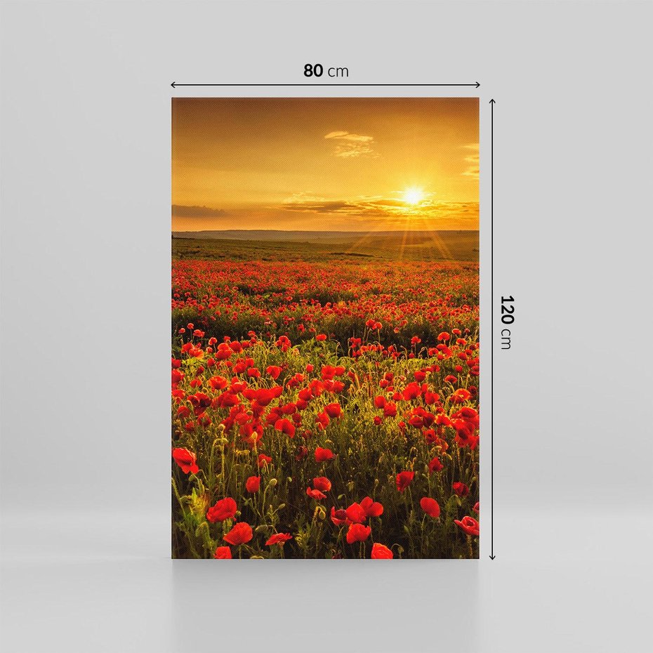 Obraz na płótnie 80x120 - Makowe uczucia - maki, kwiaty
