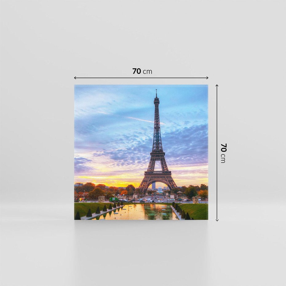 Obraz na płótnie 70x70 - Francja: romantyczny Paryż - Francja, Paryż